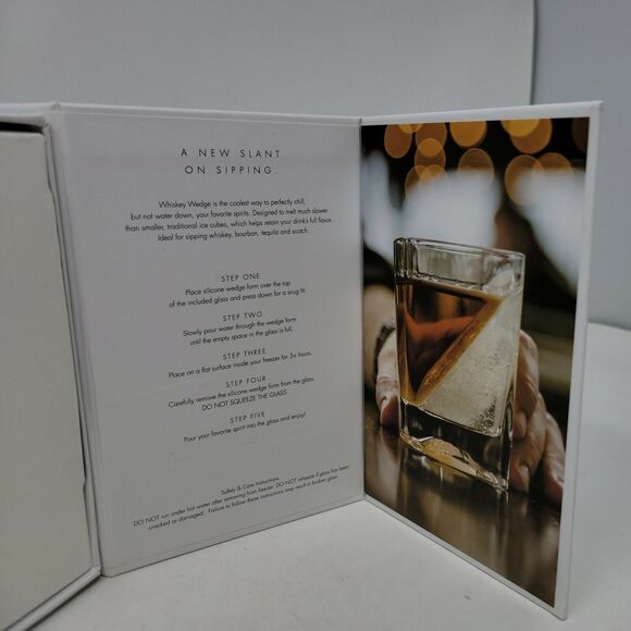 New Corkcicle Whiskey Wedge Square Cocktail Glass Ice Wedge for Bourbon & Water - Picture 8 of 12